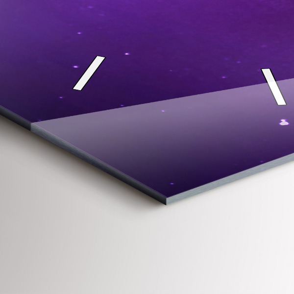 Orologio verticale in vetro aurora boreale