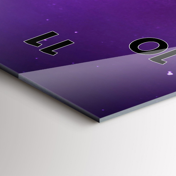 Orologio verticale in vetro aurora boreale