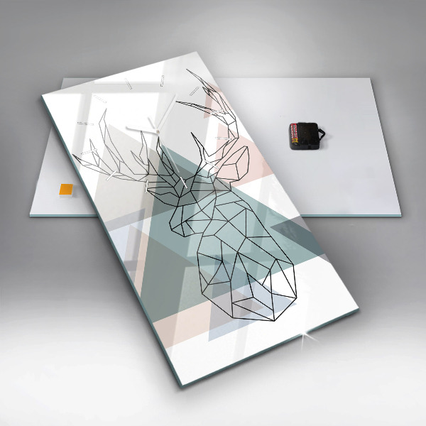 Orologio verticale in vetro Renna stile scandinavo