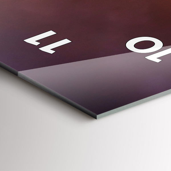 Orologio verticale in vetro Barca e tramonto