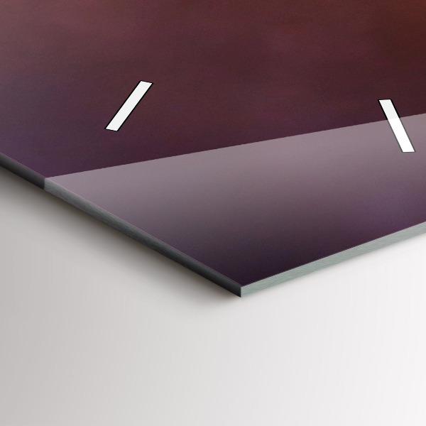 Orologio verticale in vetro Barca e tramonto