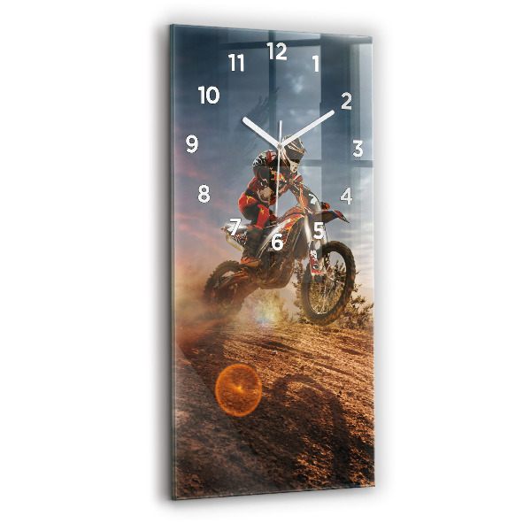 Orologio verticale in vetro Uomo in motocicletta