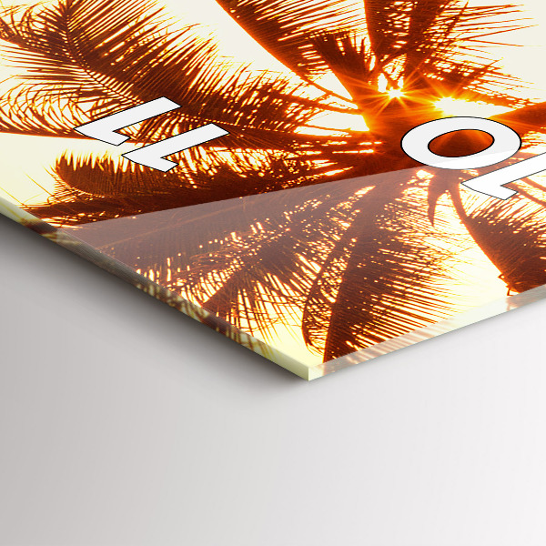 Orologio verticale in vetro Palme soleggiate