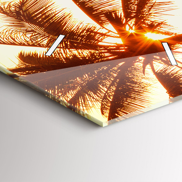 Orologio verticale in vetro Palme soleggiate