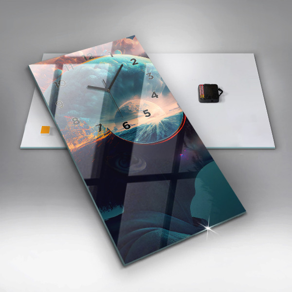 Orologio verticale Mondo futuristico