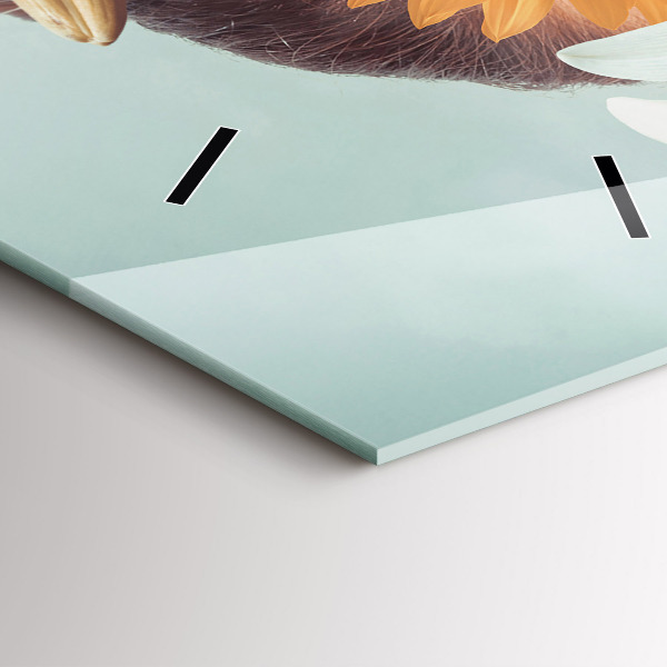 Orologio verticale Donna con fiori