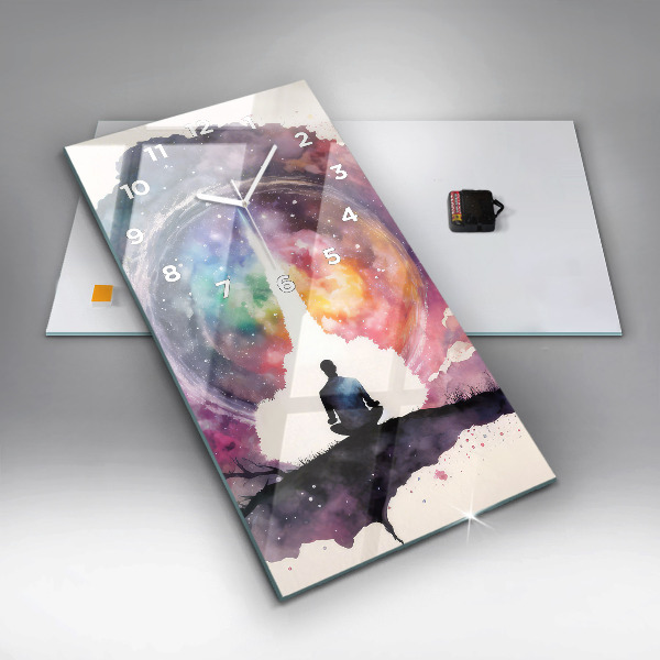 Orologio verticale in vetro Stile di vita meditativo