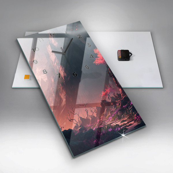 Orologio verticale Foresta e montagne magiche