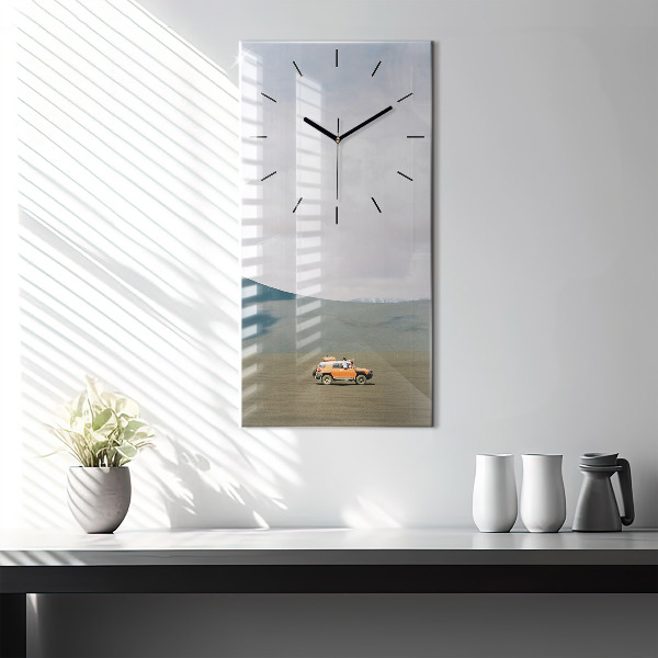 Orologio verticale in vetro Veicolo nel deserto della Kamchatka