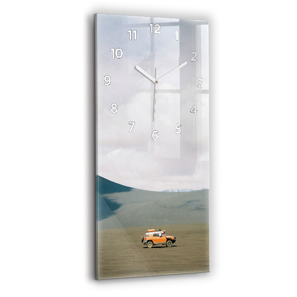 Orologio verticale in vetro Veicolo nel deserto della Kamchatka