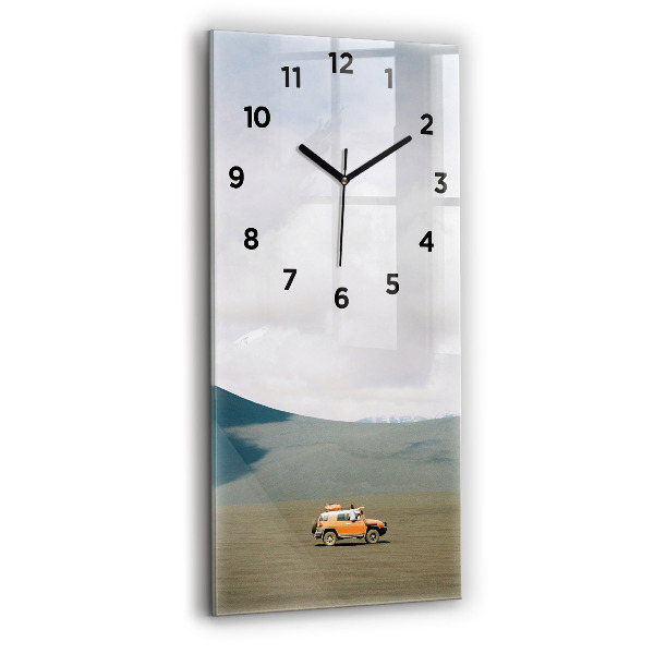 Orologio verticale in vetro Veicolo nel deserto della Kamchatka
