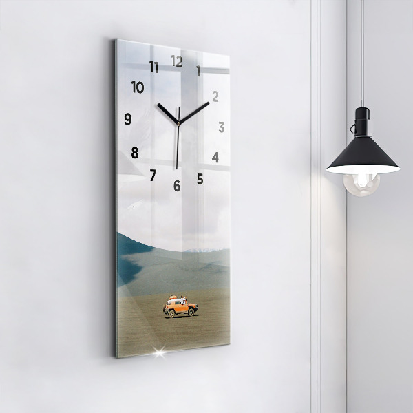 Orologio verticale in vetro Veicolo nel deserto della Kamchatka