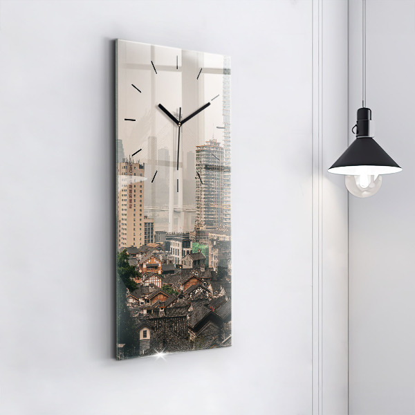 Orologio verticale in vetro Città vecchia di Chongqing