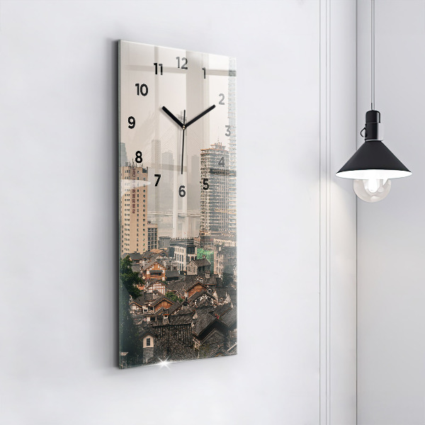 Orologio verticale in vetro Città vecchia di Chongqing