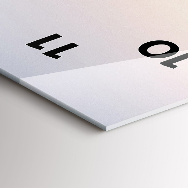 Orologio verticale in vetro Panorama di Varsavia