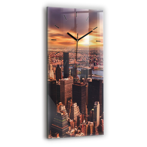 Orologio verticale in vetro Panorama della città ovest
