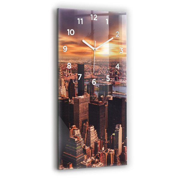 Orologio verticale in vetro Panorama della città ovest