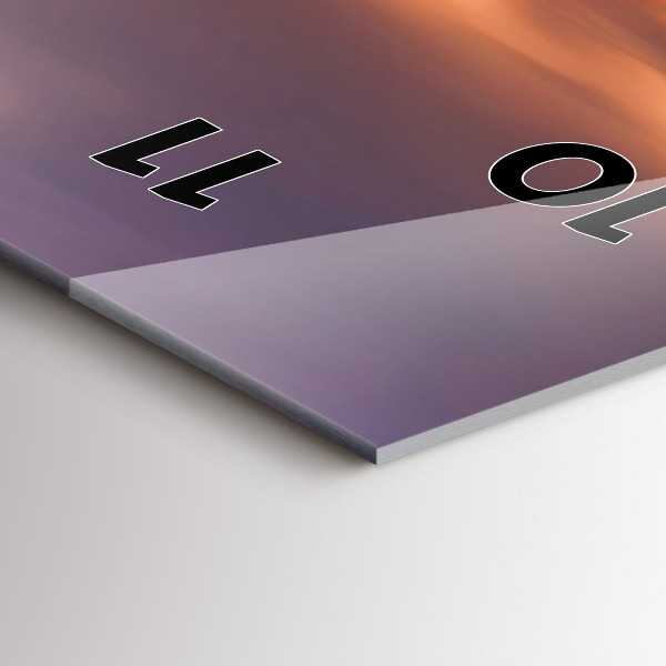 Orologio verticale in vetro Panorama della città ovest