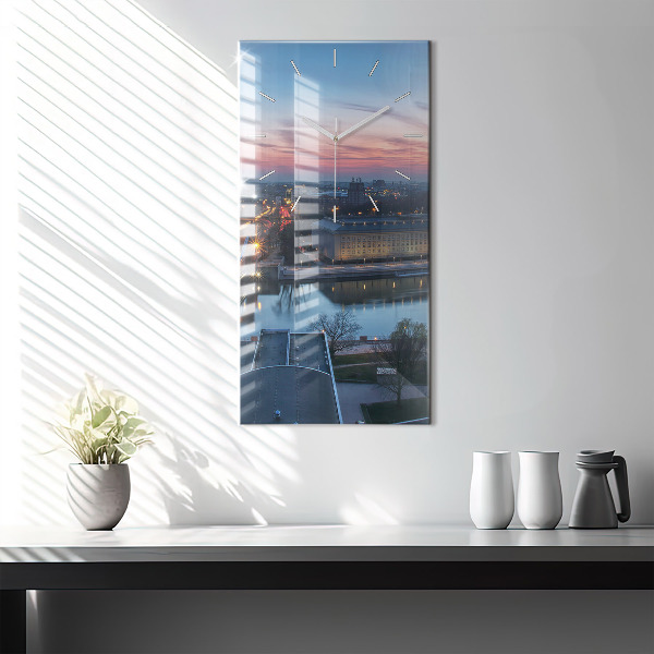 Orologio verticale Breslavia da un drone