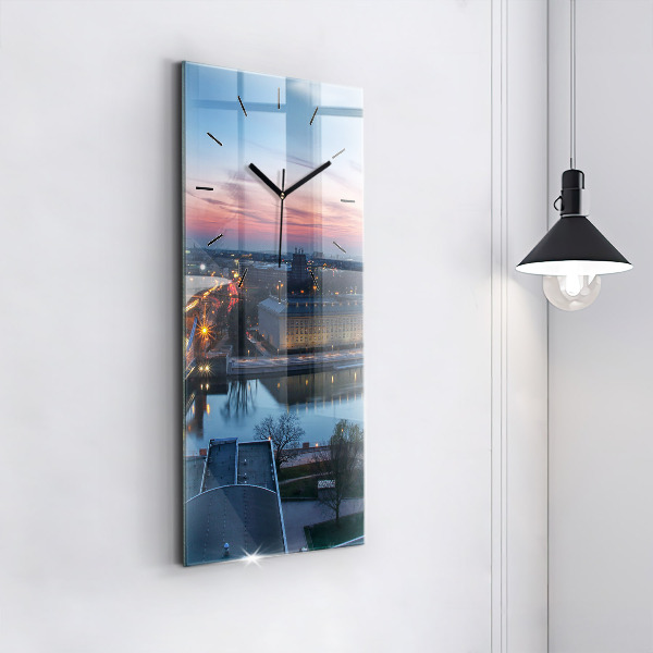 Orologio verticale Breslavia da un drone