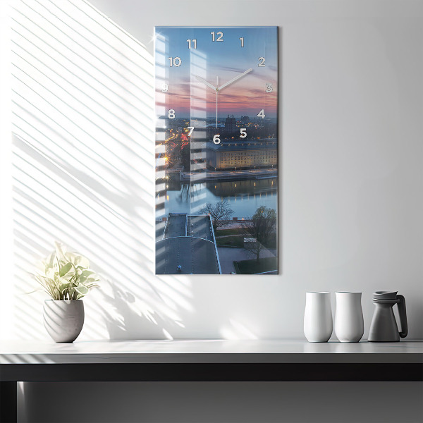 Orologio verticale Breslavia da un drone