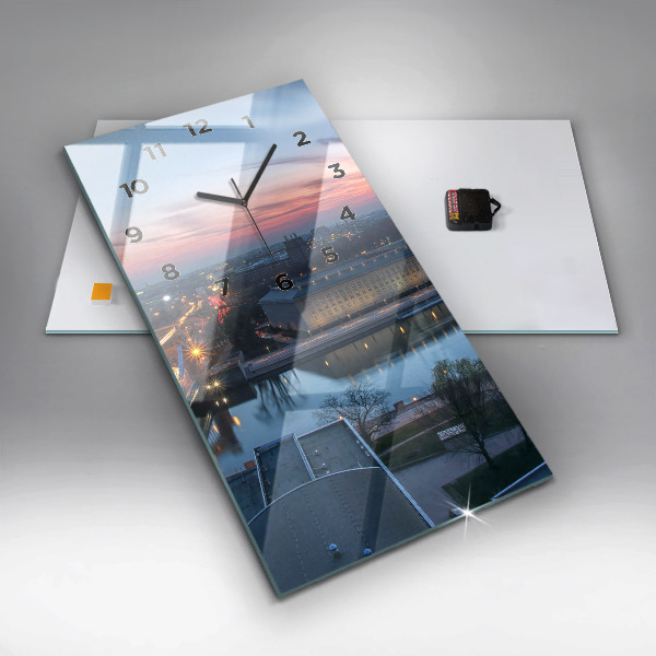 Orologio verticale Breslavia da un drone