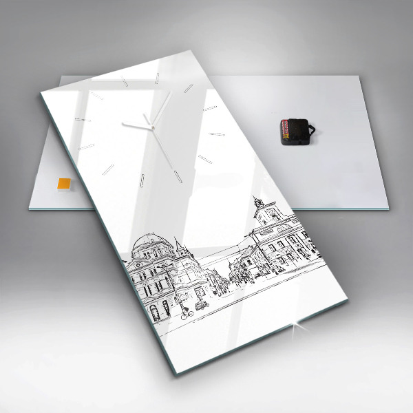 Orologio verticale Illustrazione della città di Poznań