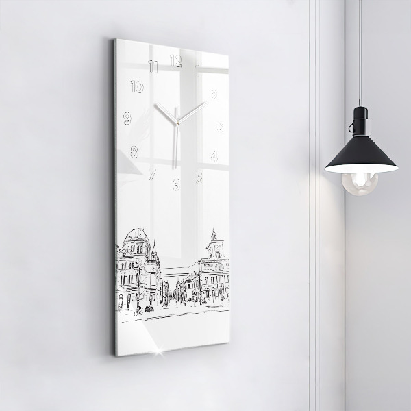 Orologio verticale Illustrazione della città di Poznań