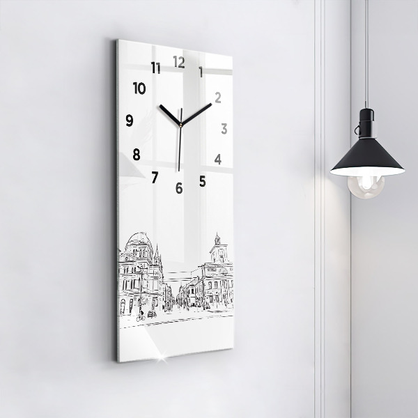 Orologio verticale Illustrazione della città di Poznań