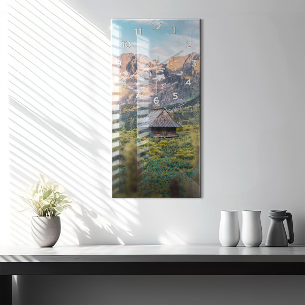 Orologio verticale in vetro Cottage nei Monti Tatra