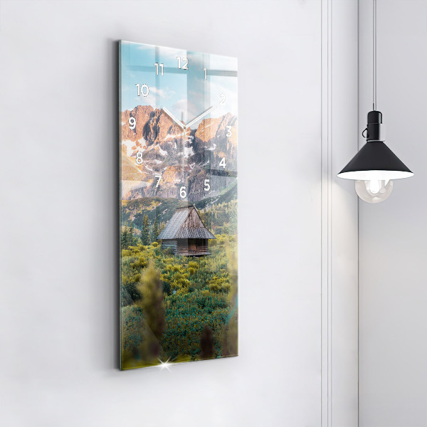 Orologio verticale in vetro Cottage nei Monti Tatra