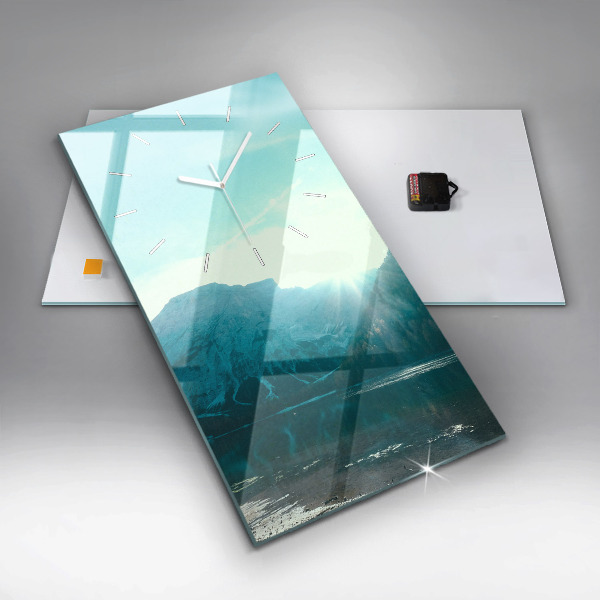 Orologio verticale in vetro Montagna e fiume in Polonia