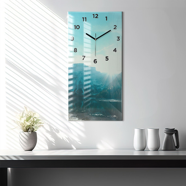 Orologio verticale in vetro Montagna e fiume in Polonia