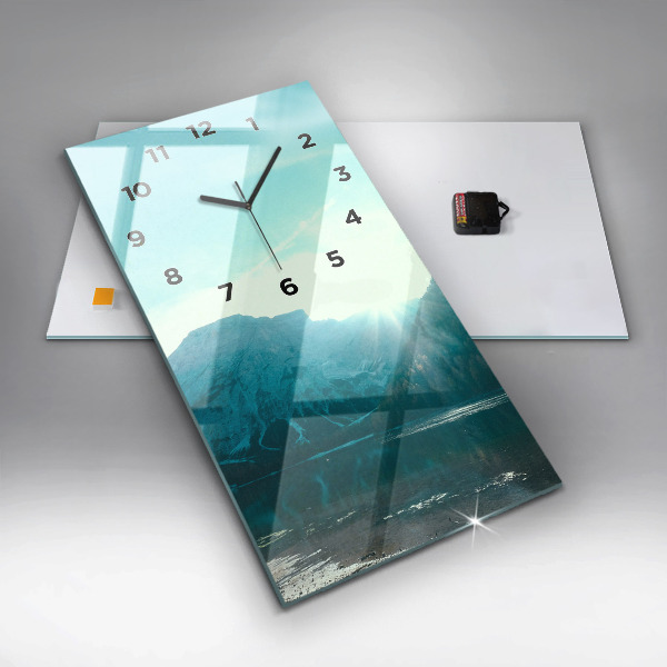 Orologio verticale in vetro Montagna e fiume in Polonia