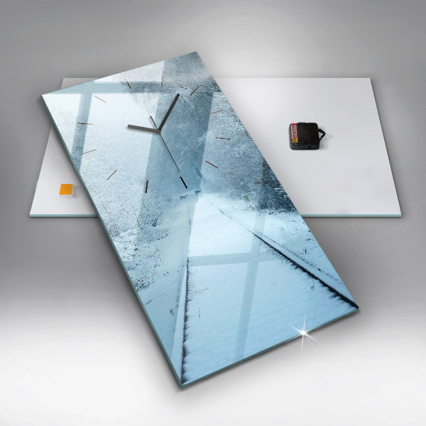 Orologio verticale in vetro Cervi sulle tracce