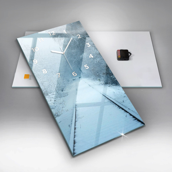 Orologio verticale in vetro Cervi sulle tracce