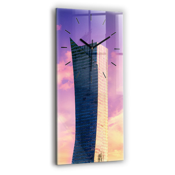 Orologio verticale in vetro Grattacielo a Varsavia