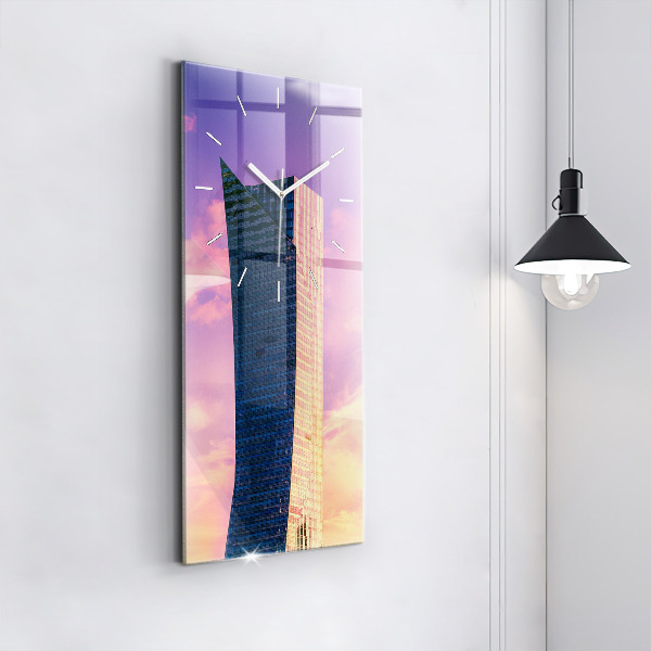 Orologio verticale in vetro Grattacielo a Varsavia