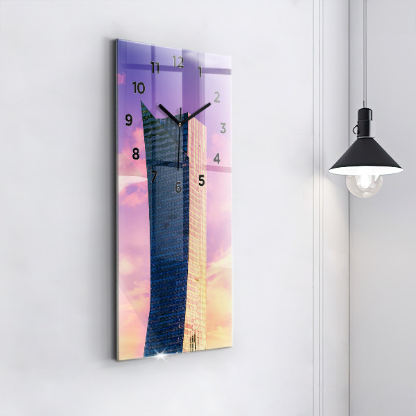 Orologio verticale in vetro Grattacielo a Varsavia