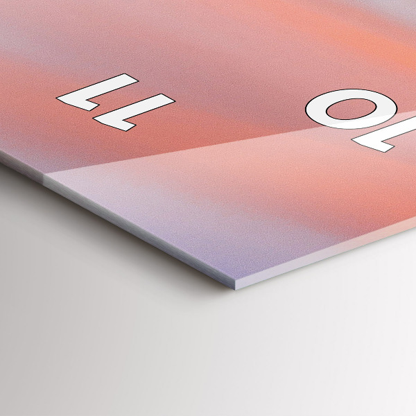 Orologio verticale in vetro Vista lago