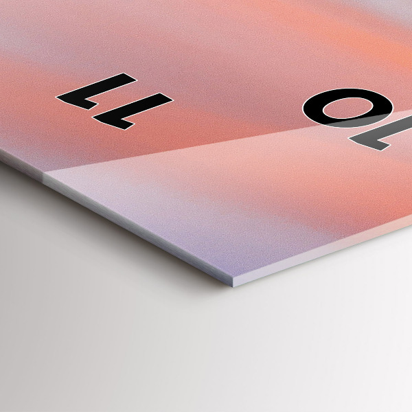 Orologio verticale in vetro Vista lago