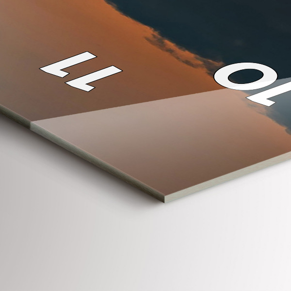 Orologio verticale in vetro Girasoli nel prato