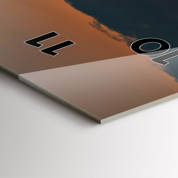 Orologio verticale in vetro Girasoli nel prato