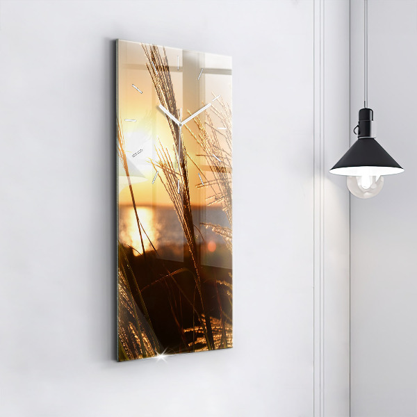 Orologio verticale in vetro Grano al sole dorato