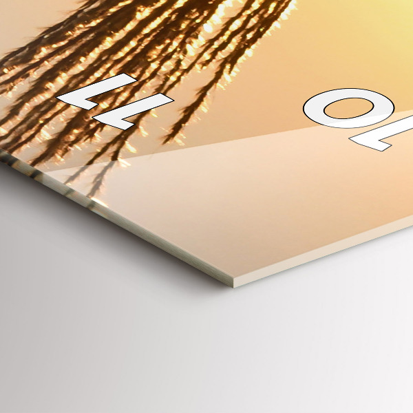 Orologio verticale in vetro Grano al sole dorato