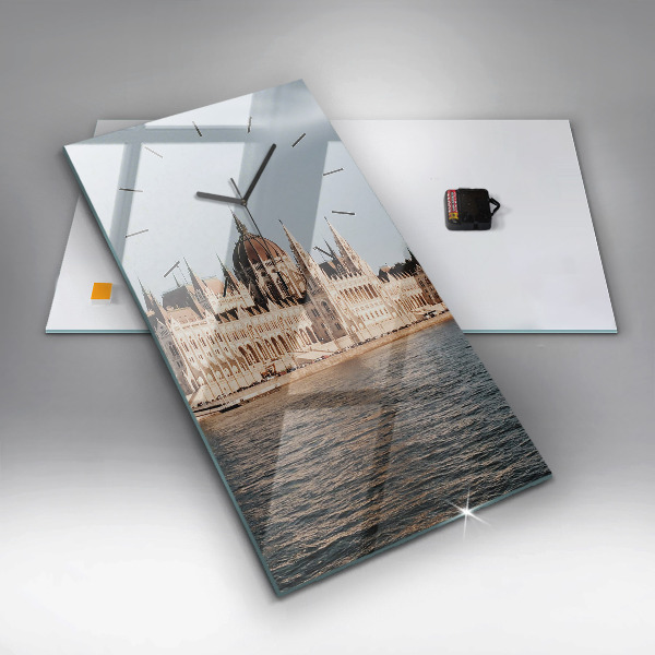 Orologio verticale in vetro Parlamento a Budapest