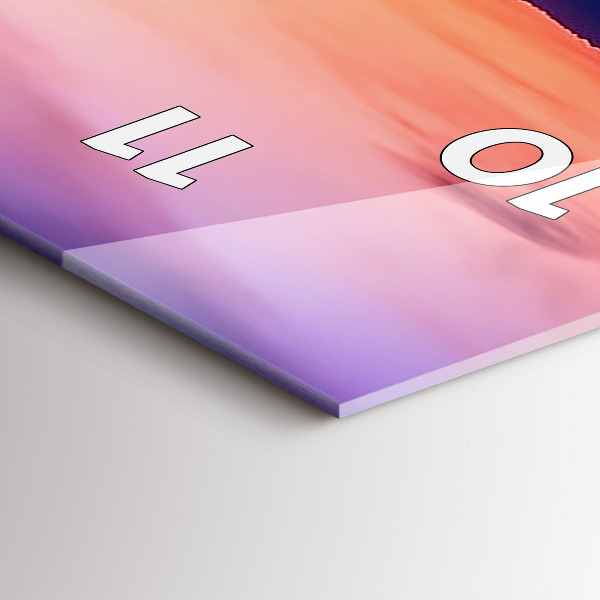 Orologio verticale in vetro L'iscrizione Ricordi