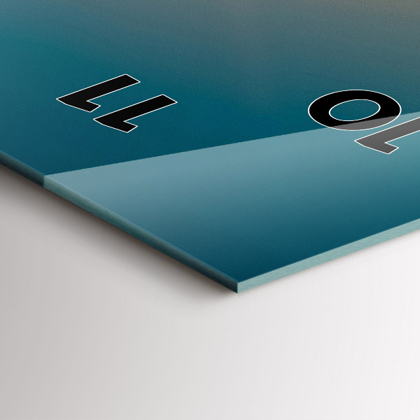 Orologio verticale in vetro Paesaggio dell'alba