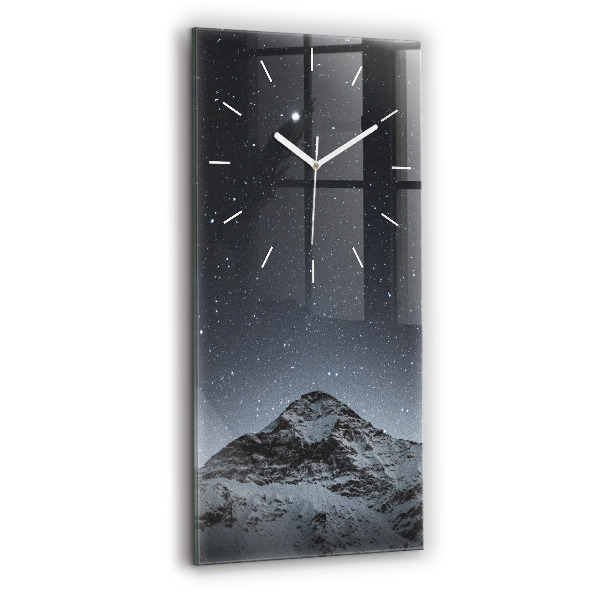 Orologio verticale in vetro Montagna sotto le stelle