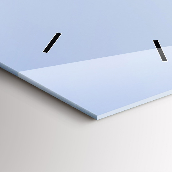 Orologio verticale in vetro Montagne in riva all'oceano